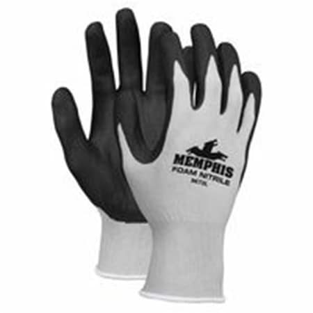 Eat-In Foam Nitrile Gloves; Large; Black &amp; Gray EA432539